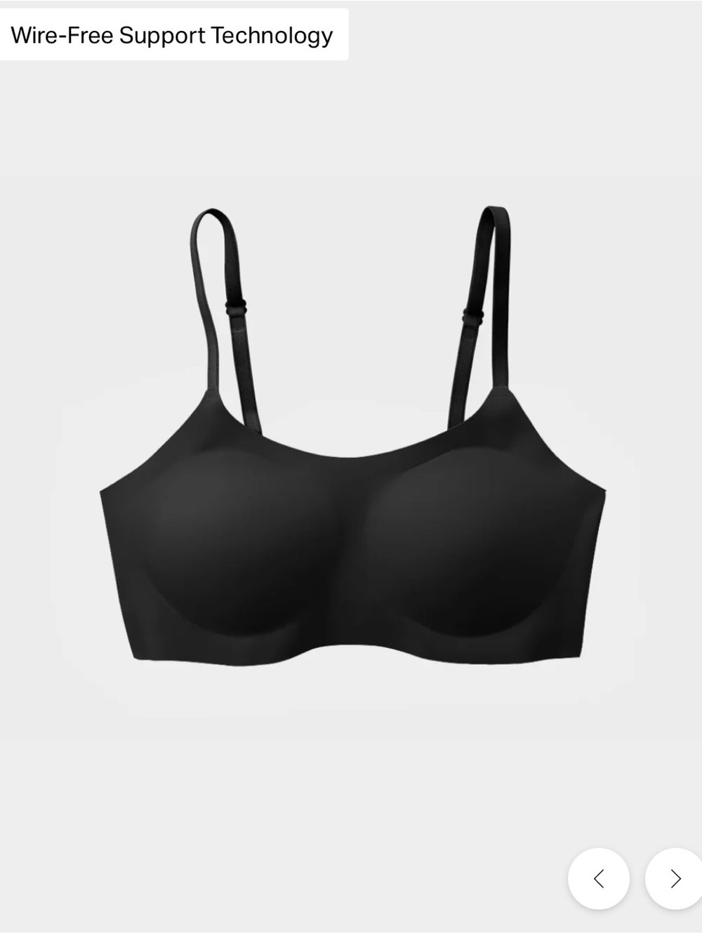 EBY NWT Medium Seamless Support Bralette with Adjustable Straps